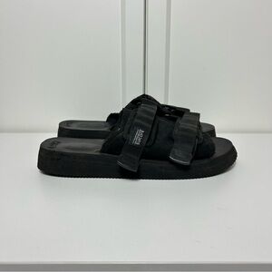 Suicoke moto-vs black slide sandals